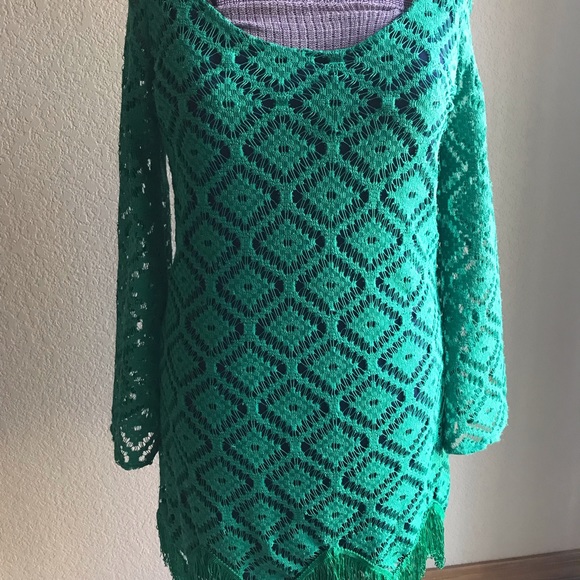 Judith March Green Scoop Neck Dress size M - Picture 2 of 8